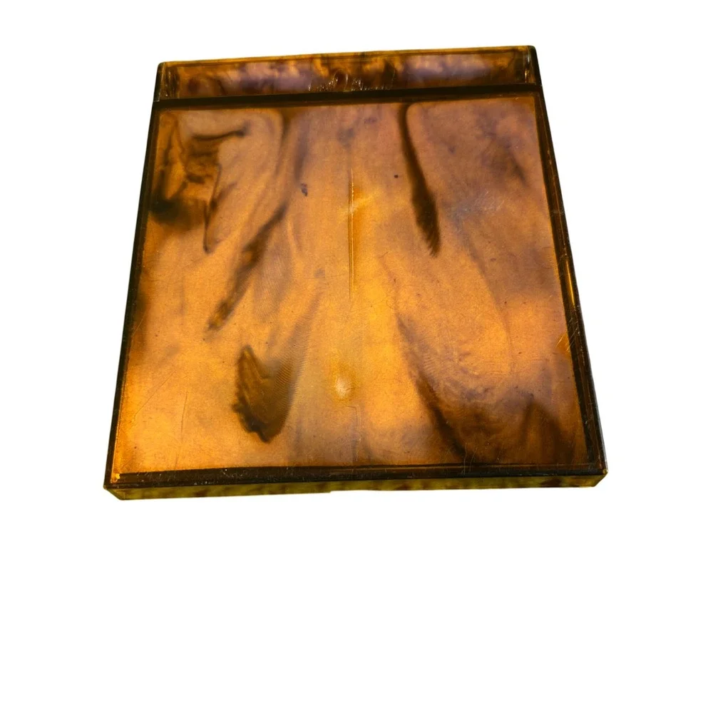 Vintage West Germany Faux Tortoise Shell Folding Compact Mirror  Magnifier